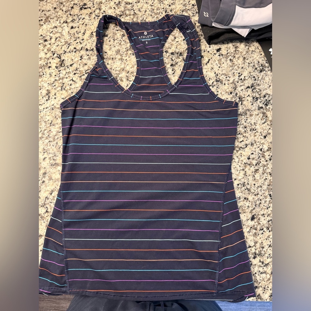 Athleta Striped Racerback Tank Top